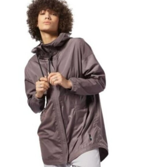REEBOK Training Supply Parka Jacket Windbreaker Almost Grey Size Medium - Picture 3 of 16